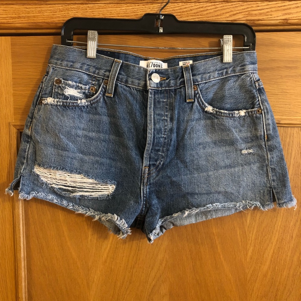RE/DONE x Solid & Striped Original Cut-off Denim Shorts Size 27